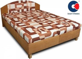 Polohovacia manželská posteľ Vilma, 200x160, hnedá vzor / hnedá (č.215 / 52)