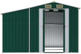 Záhradná kôlňa zelená 277x192,5x179 cm pozinkovaná oceľ