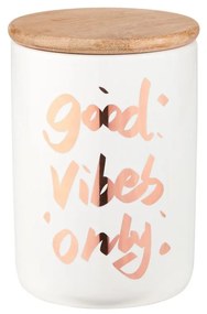 Butlers QUEEN IT Dóza s nápisom Good vibes 14 cm