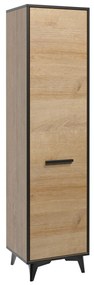 Policová skriňa S1D Lilly LY06, Farba:: shirin walnut / shirin walnut + čierna