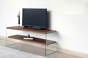 Masívny TV stolík a polica TREE 120 cm, borovica, hnedý, číry