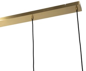 Art Deco závesné svietidlo zlaté so sklom 4-svetlo - Laura