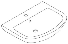 GROHE 39420000 - Závesné umývadlo EURO CERAMIC 646 × 468 mm keramika/biela