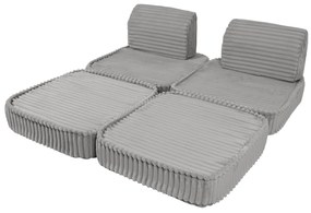 MeowBaby® Churros detská pohovka Basic, Moon Dust Grey