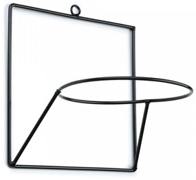 Nástenný stojan na kvetináče LOFT čierny