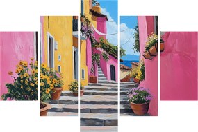 Obraz - Ružová ulička (150x105 cm)