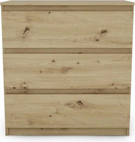 Zásuvková komoda Carlos 753S, dub artisan, výška 80 cm