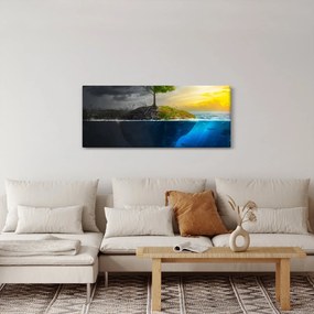 Obraz znázorňujúci dve strany (120x50 cm)