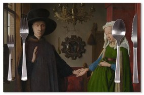 Sablio Prestieranie Svadba manželov - Jan van Eyck: 40x30cm