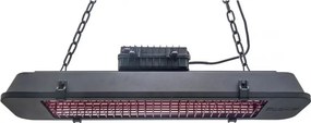 Závesný terasový infražiarič, 2500 W, čierny