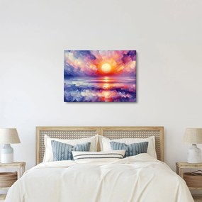 Obraz - Farebný umelecký západ slnka (70x50 cm)