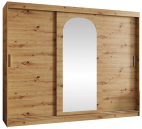 Skriňa so zrkadlom Kreloin 250, zásuvka: nie, Farby: dub artisan