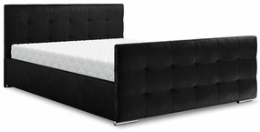 Manželská posteľ 160 cm Billie (čierna) (s roštom a úložným priestorom). Vlastná spoľahlivá doprava až k Vám domov. 1046823