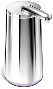 Automatický oceľový dávkovač mydla v striebornej farbe 266 ml - simplehuman