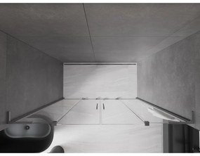 Mexen Velar L Duo, posuvné sprchové dvere do otvoru 200 cm, 8mm číre sklo, grafit brúsený, 871-200-003-02-66