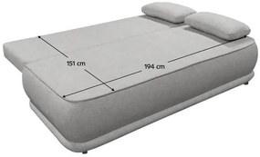 Rozkladacia pohovka LAGOON sivá