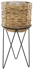 KVETINÁČ Z MORSKEJ TRÁVY SO STOJANOM AYA NATURAL SADA 2KS 54X25 CM+44X26 CM+43X20 CM HNEDÁ
