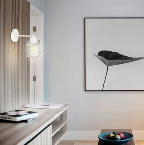 BERGE LED nástenné svietidlo 1xE27 GLASS SHIELD stripes