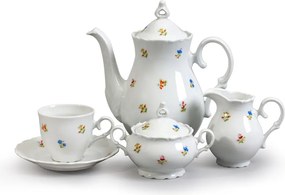 Thun kávová súprava Ophelia drobné kvietky 17-dielná