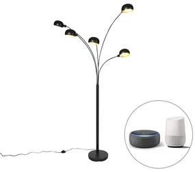 Inteligentná stojaca lampa čierna 5-svetlo vrátane Wifi B35 - Sixties