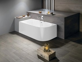 Polysan Polysan, CASCATA L MONOLITH obdĺžniková vaňa 180x80x60cm, kaskáda nerez, 73836ML.100
