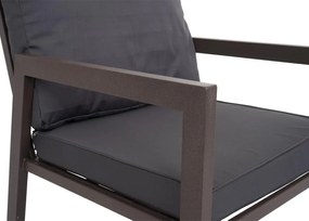 Záhradná súprava 2 kresiel, lavice a stolíka HWC-L64 - sivý poťah