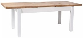 Rozkladací konferenčný stolík Kleopatra 124/164 cm dub lancelot/biely