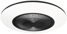 LED Stmievateľné stropné svietidlo s ventilátorom ARIA LED/38W/230V čierna/biela +DO