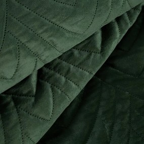 Dekorstudio Zamatový prehoz na posteľ LUIZ 6 v tmavozelenej farbe Rozmer prehozu (šírka x dĺžka): 170x210cm