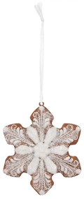Závesná dekorácia perníková vločka Frosted Ginger - 9*1*10 cm