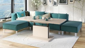 ASTON Béžový [Super Mat / Anti-fingerprint] - MODERNÝ ROZKLADACÍ A VÝŠKOVO NASTAVITEĽNÝ KONFERENČNÝ STÔL KÁŠMÍR