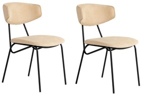 Sada jedálenských stoličiek Nancy Beige and Black,2 ks