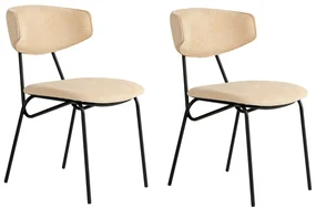 Sada jedálenských stoličiek Nancy Beige and Black,2 ks