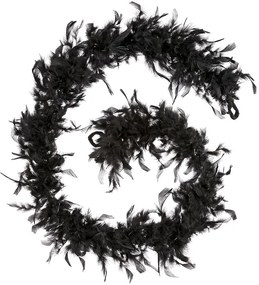 Girlanda z pierok čierna 180 cm 685120h