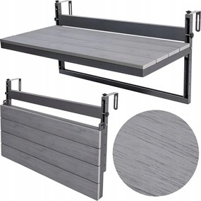 Závesný balkónový stolík na zábradlie