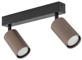 Bodové svietidlo TUNE 2xGU10/10W/230V čierna/hnedá