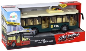 Lean Toys Zelený autobus 1:16 – svetelné a zvukové efekty