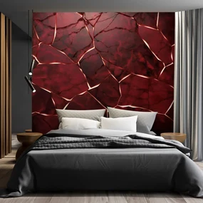 Gario Fototapeta Červený popraskaný kameň Materiál: Vliesová, Rozmery: 300 x 210 cm