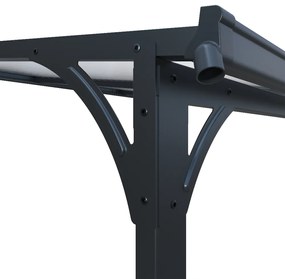 Hliníkový vchodový prístrešok BestBerg PD-3A / 3,3 m² / sivý