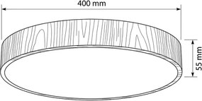 Brilagi - stmievateľné LED stropné svietidlo POOL LED/50W/230V pr. 40 cm, dekor dreva + diaľkový ovládač