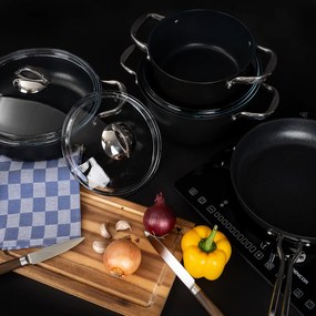 4Home 7-dielna súprava riadu s nepriľnavým povrchom Titanium