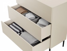 Komoda Nicole 100 cm - kašmírová / čierna