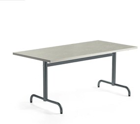 Stôl PLURAL, 1400x800x720 mm, linoleum - šedá, antracit