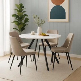 Jedálenský stôl AVENBERG RONDO Ø120 biely