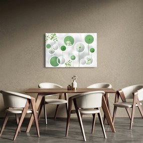 Obraz - Kvety v kruhoch (90x60 cm)