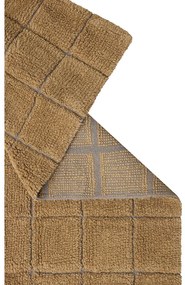 Okrovožltý ručne tkaný vlnený behúň 80x230 cm Mosaic Ochre – Lorena Canals