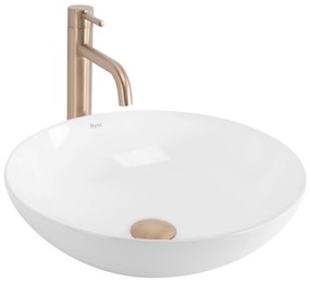 Rea Anika, umývadlo na dosku 405x405x120 mm, biela lesklá, REA-U6367