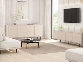 Široká TV skrinka Flax, 200 cm, béžový kašmír