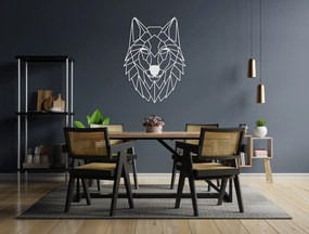 drevko 3D nálepka na stenu Polygonálny vlk Rozmer obrazu: 44,5 x 32,5 cm, Farba dekorácie: Čierna