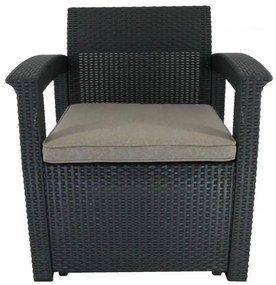 Súprava záhradného nábytku v antracitovej farbe